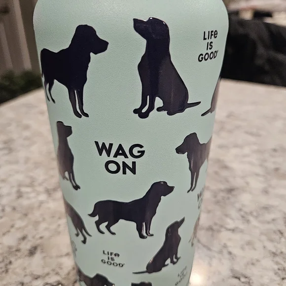 Life is Good 26oz "Wag On" Stainless Steel Insulated Water Bottle Brand NWT Nee - Picture 2 of 6